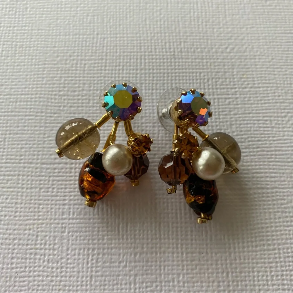 Vintage Rhinestone Brooch & Earrings - Picture 4 of 7